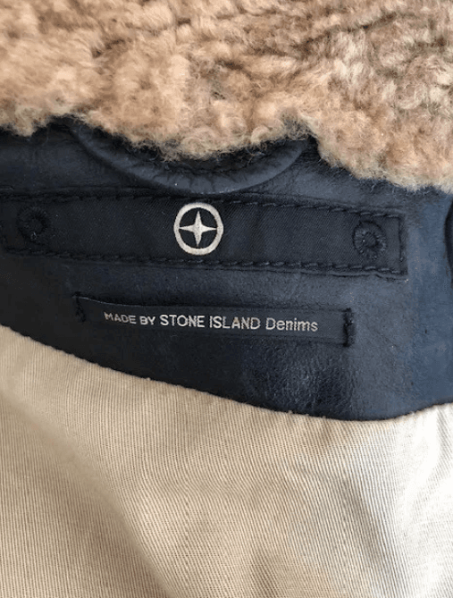 Premium Stone Island Black Leather Jacket XXL, Excellent Condition thumbnail 5
